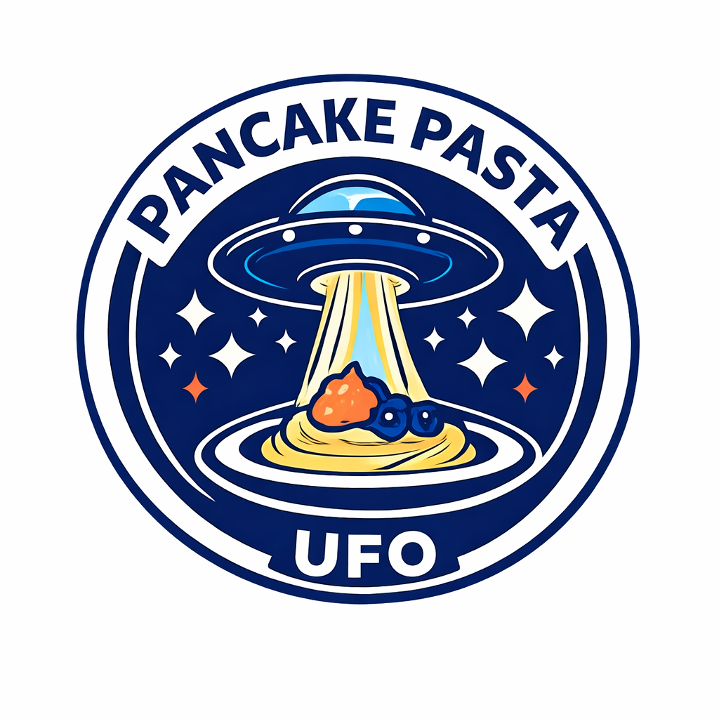 パンケーキパスタUFOの丸型ロゴ